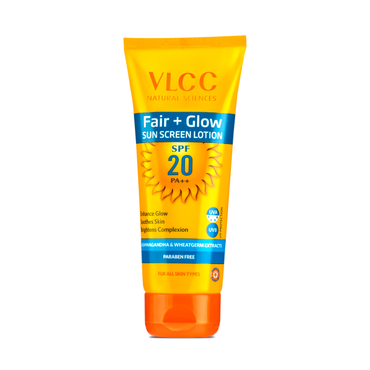 VLCC Fair + Glow Sun Screen Lotion SPF20 PA++ | Sun Protection with a Luminous Touch