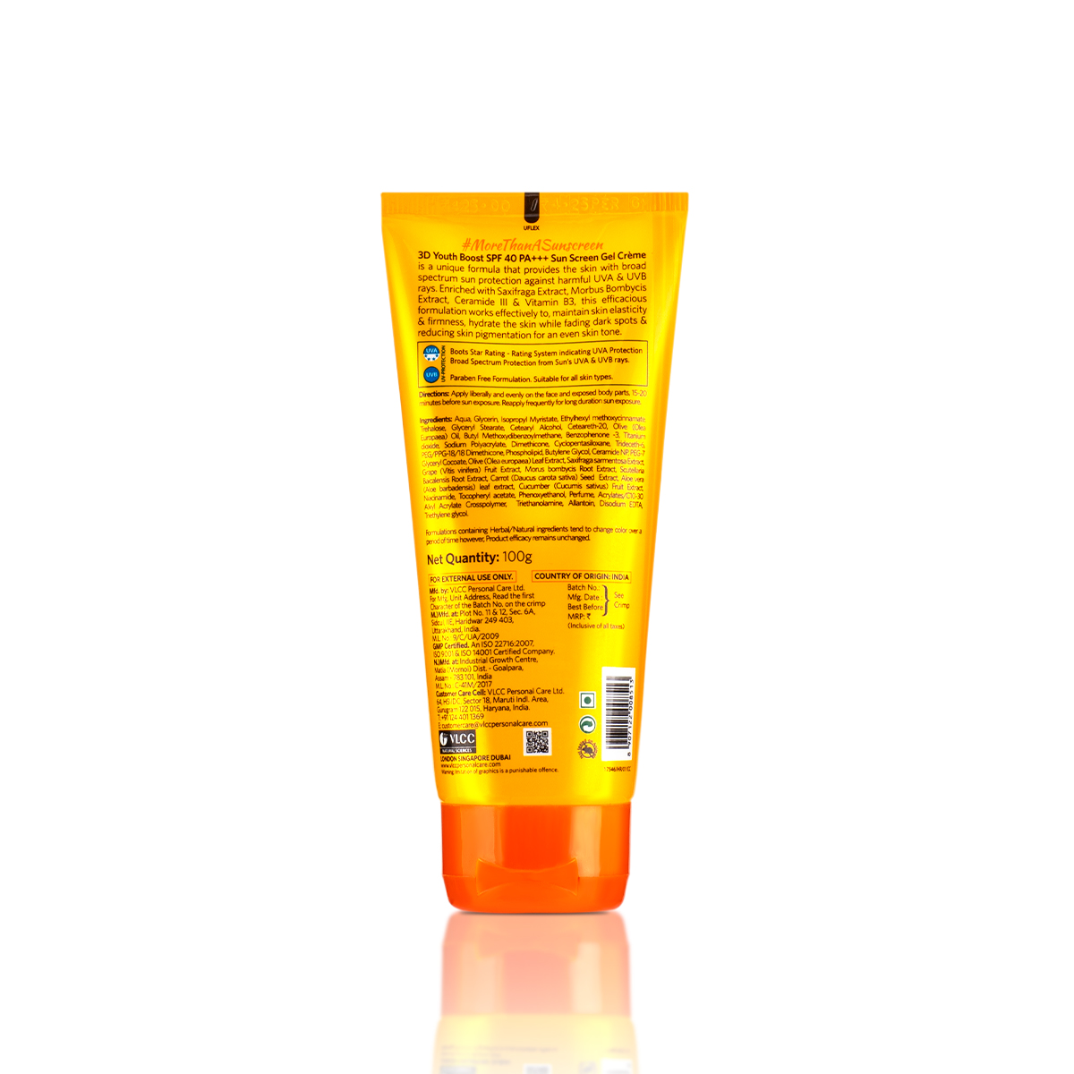 Vlcc 3D Youthboost Spf 40 Pa+++ Sun Screen Gel Creme (100 G).