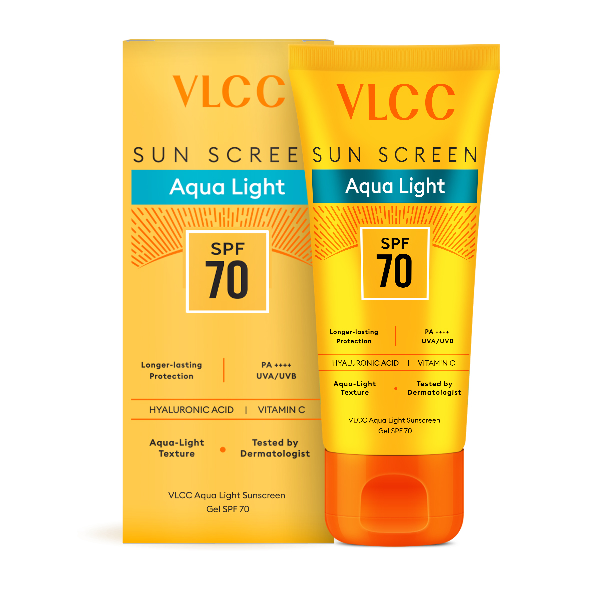 Aqua Light Sunscreen Gel SPF 70 PA++++ 30 g, Ultra-High UV Protection 