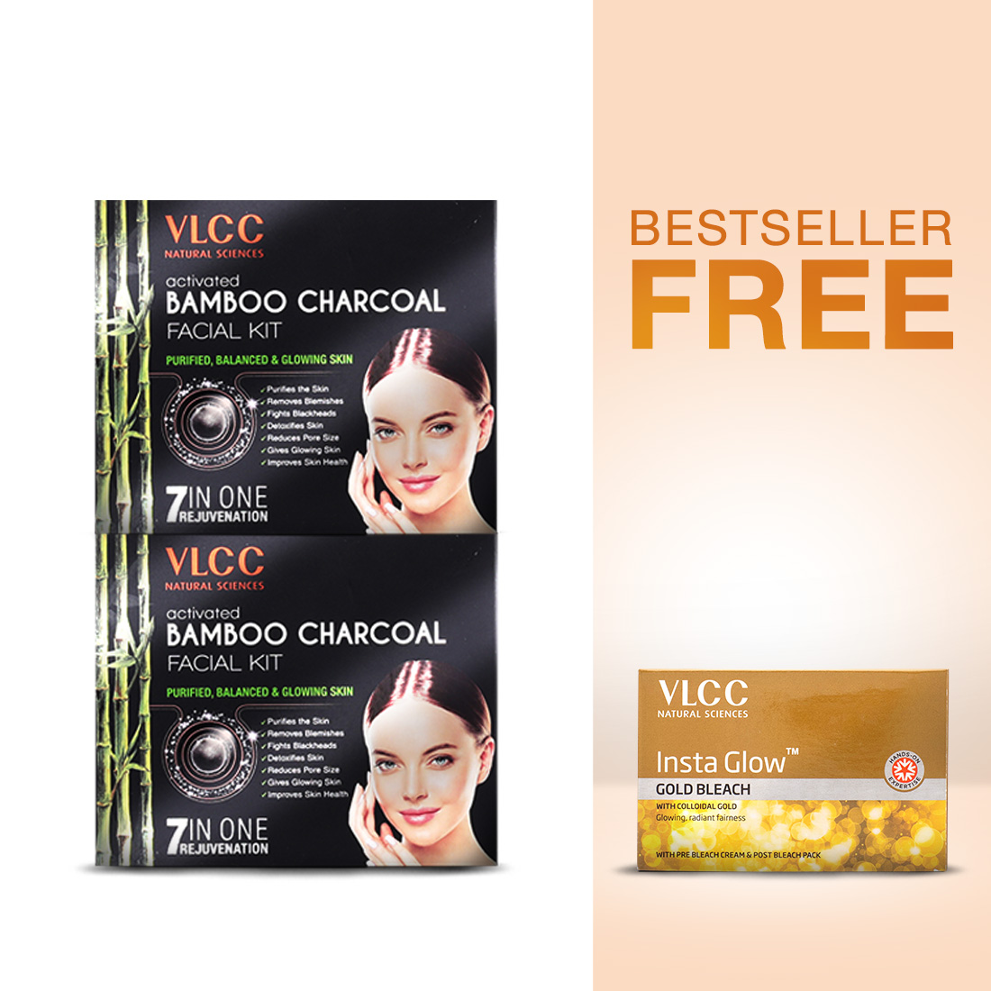 VLCC Activated Bamboo Charcoal Facial Kit - Detoxify and Renew
