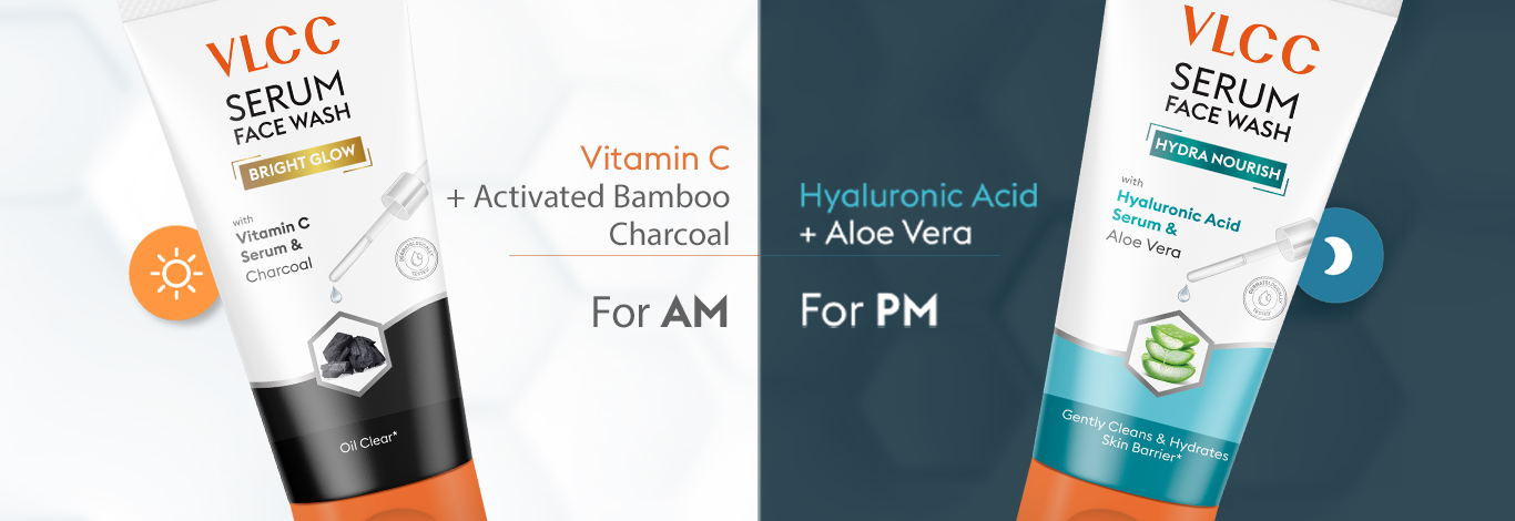 Benefits of Vitamin C & Charcoal Serum Face Wash for AM & Aloe Vera Serum Face Wash for PM