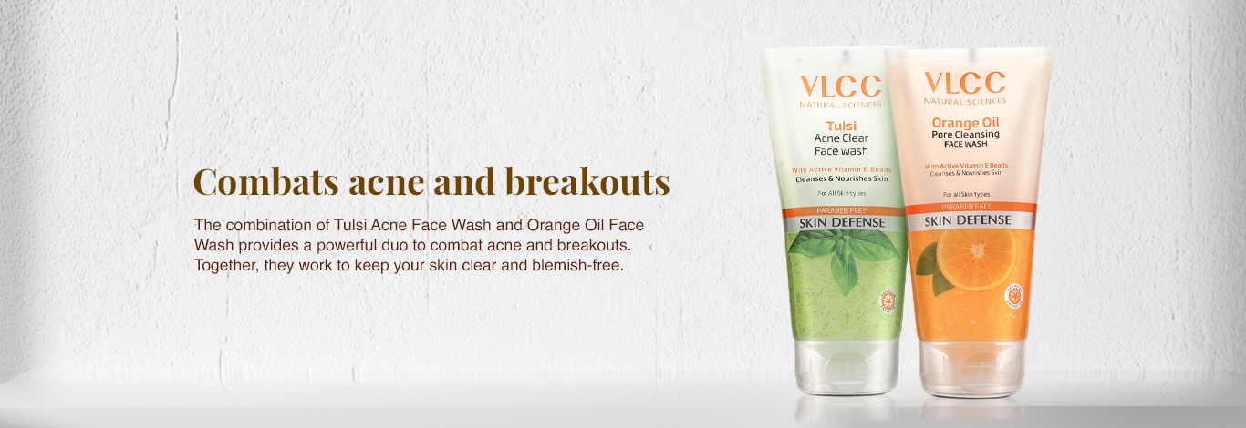 Benefits of Tulsi Acne Clear Face Wash with FREE Orange Oil Pore Cleansing Face Wash - with Buy One Get One - 300 ml