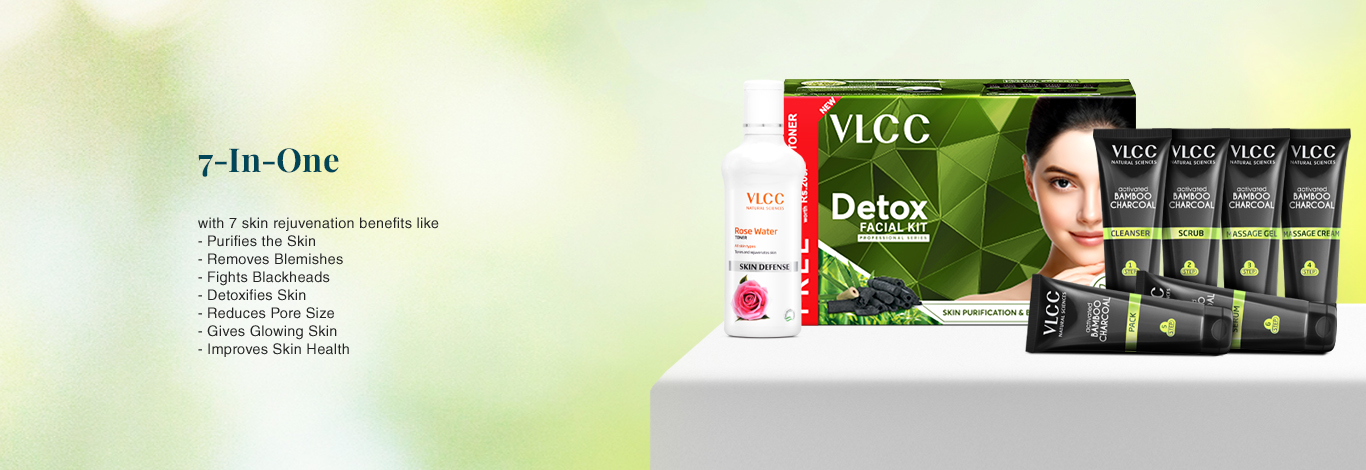 Benefits of VLCC Detox Facial Kit - 300 g with FREE Rose Water Toner - 100 ml
