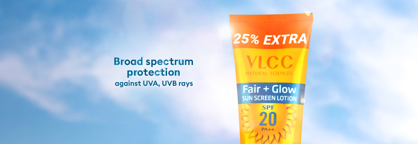 Benefits of Fair+ Glow Sunscreen Lotion SPF 20 PA ++ -100 g with 25 g Extra