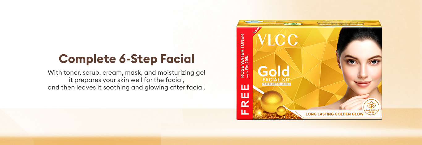 Benefits of Gold Facial Kit- 300 g with FREE Rose Water Toner - 100 ml