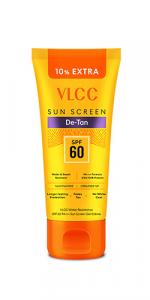 De-Tan Water Resistant SPF 60 PA+++ Sunscreen  Gel Cream - 100 g with 10 g Extra 