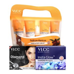 VLCC Salon At Home Combo - Diamond Facial Kit, Diamond Bleach