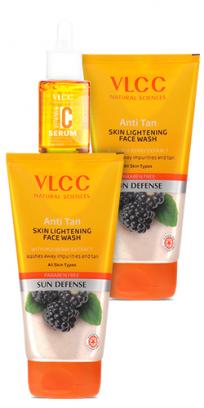 Anti Tan Skin Lightening Face Wash & Vitamin C Night Serum