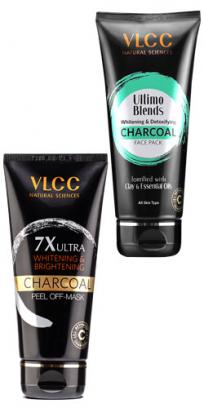 7X Ultra Whitening and Brightening Charcoal Peel Off Mask & Ultimo Blends Charcoal Face Pack