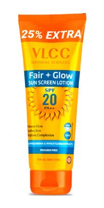 Fair+ Glow Sunscreen Lotion SPF 20 PA ++ -100 g with 25 g Extra
