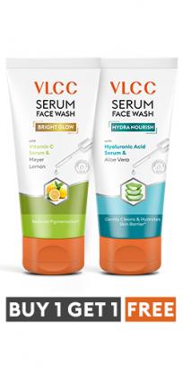 Vitamin C & Meyer Lemon Serum Face Wash for AM & Aloe Vera Serum Face Wash for PM