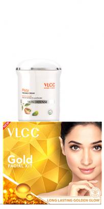 Pista Massage Cream & Gold Facial Kit