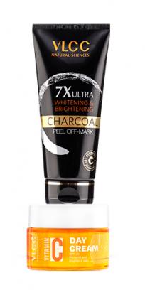 Charcoal Peel Off Mask 7X Ultra Whitening & Brightening & Vitamin C Day Cream SPF 30 Combo