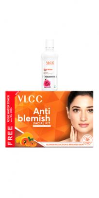 Anti Blemish Facial Kit - 300 g with FREE Rose Water Toner - 100 ml