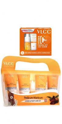 Vitamin C Facial Kit & Pedicure Manicure Kit Combo