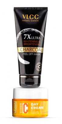 Charcoal Peel Off Mask 7X Ultra Whitening & Brightening & Vitamin C Day Cream SPF30