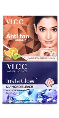 Salon At Home Combo - Anti Tan Facial Kit & Diamond Bleach