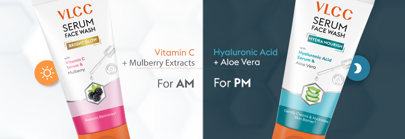 Benefits of Vitamin C & Mulberry Serum Face Wash for AM & Aloe Vera Serum Face Wash for PM