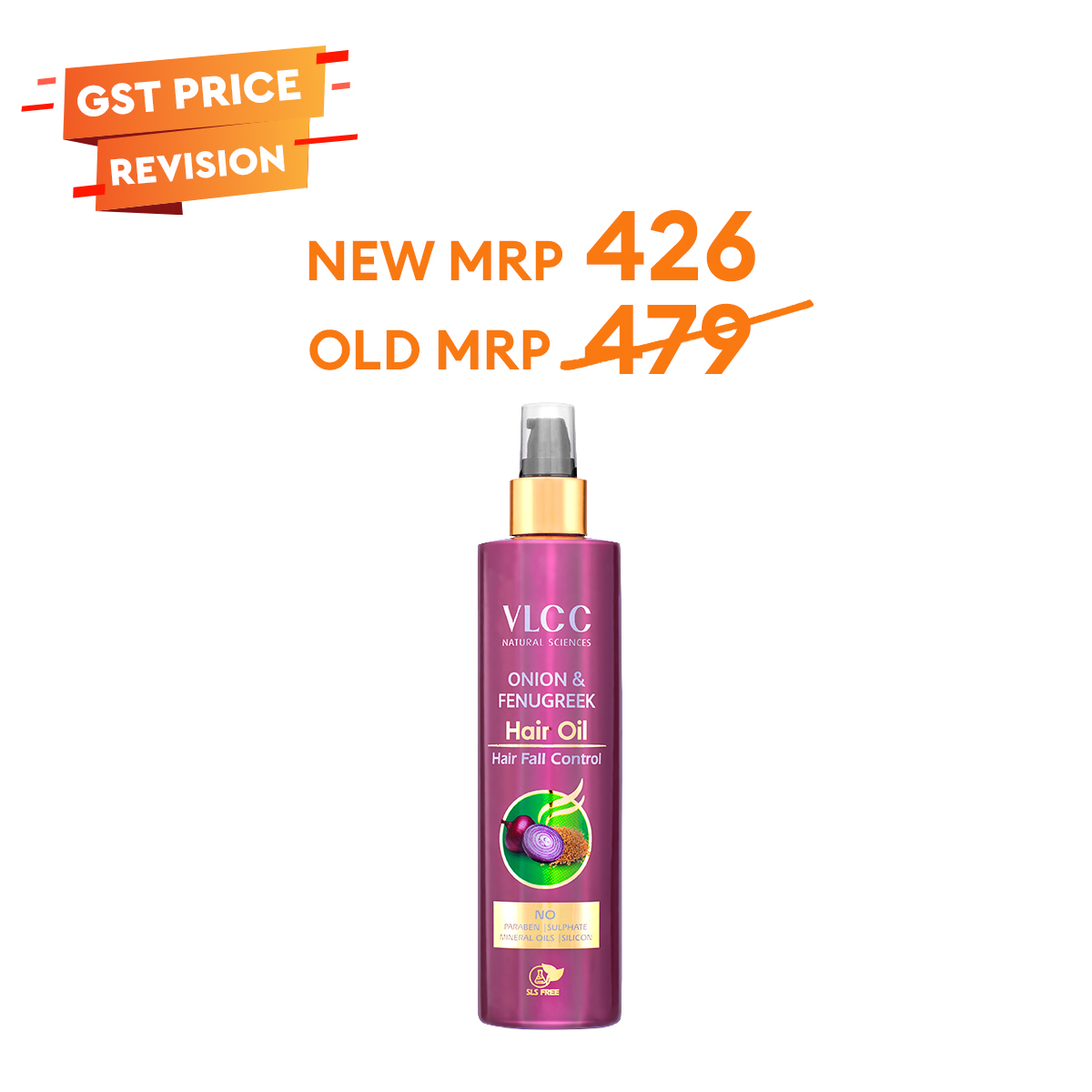 VLCC Onion & Fenugreek Hair Oil - Nourish and Strengthen for Lustrous Locks