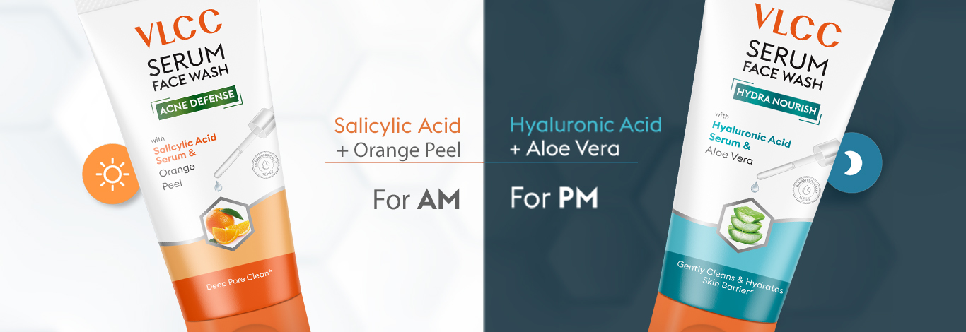 Benefits of Salicylic Acid & Orange Peel Serum Face Wash for AM & Aloe Vera Serum Face Wash for PM