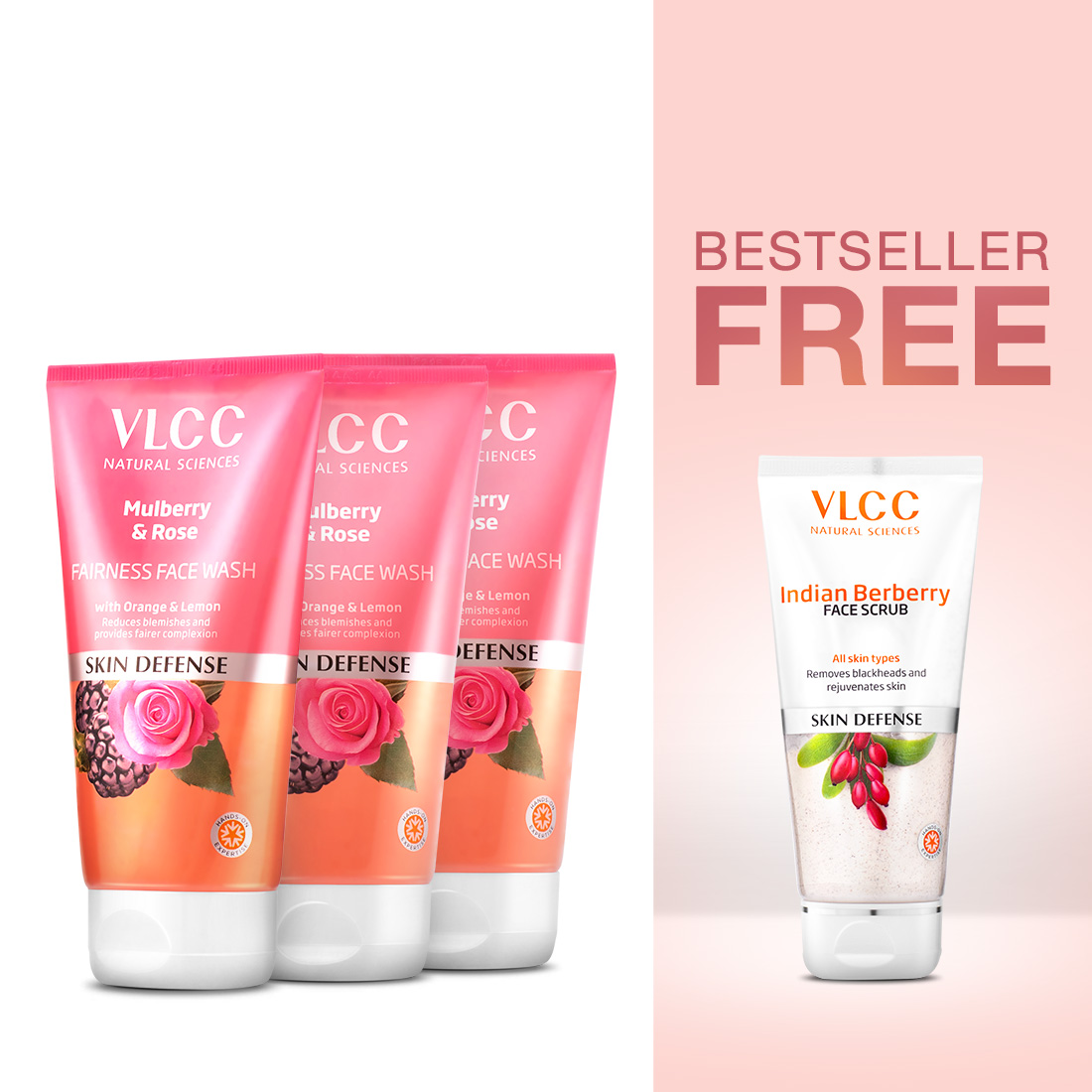VLCC Mulberry & Rose Facewash - Refresh and Brighten Your Skin Naturally