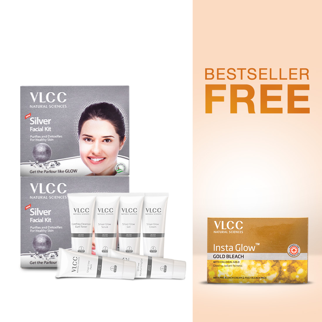 VLCC Silver Facial Kit | Revitalizing and Detoxifying Skincare