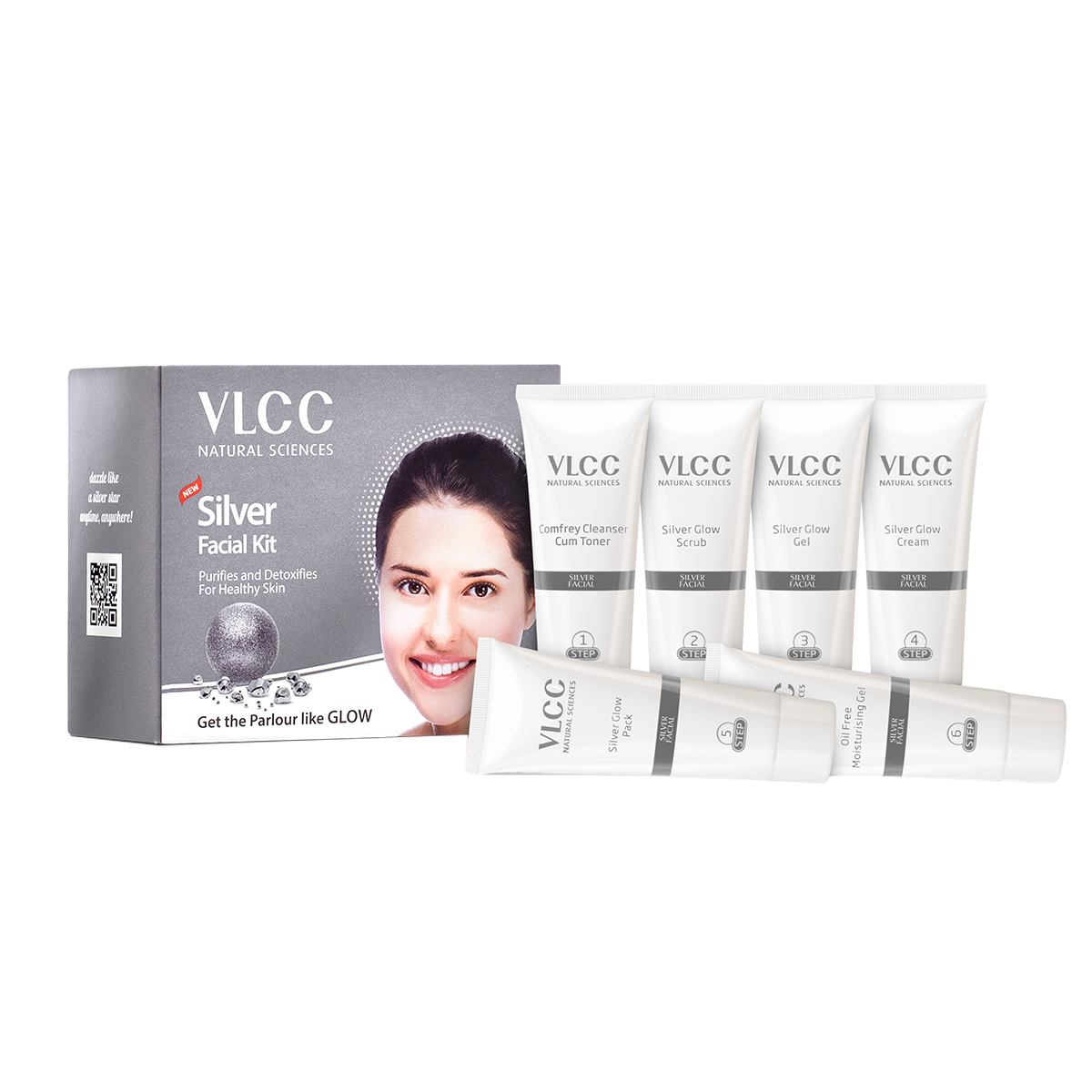 VLCC Silver Facial Kit | Revitalizing and Detoxifying Skincare
