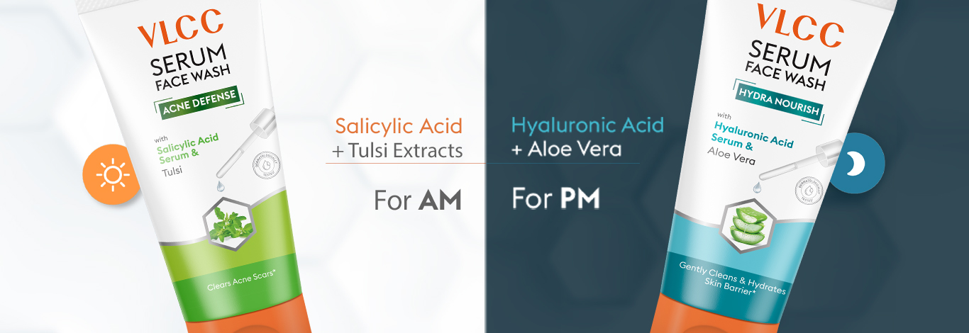 Benefits of Salicylic Acid & Tulsi Serum Face Wash for AM & Aloe Vera Serum Face Wash for PM
